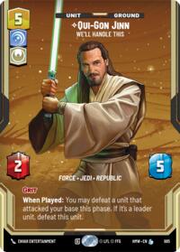 Qui-Gon Jinn - We'll Handle This (Prestige Foil) #885