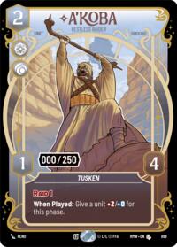 A'Koba - Restless Raider (Serialized) #899