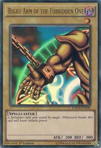 Right Arm of the Forbidden One #YGLD-ENA20