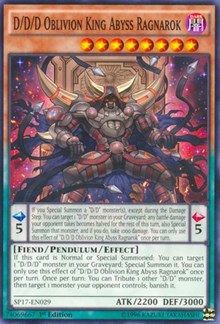 D/D/D Oblivion King Abyss Ragnarok (Starfoil) #SP17-EN029