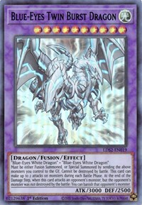 Blue-Eyes Twin Burst Dragon (Blue) #LDS2-EN019