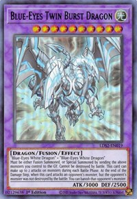 Blue-Eyes Twin Burst Dragon (Green) #LDS2-EN019
