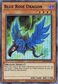 Blue Rose Dragon (Green) #LDS2-EN104