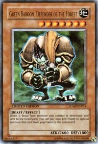 Green Baboon, Defender of the Forest #JUMP-EN014