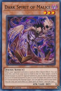 Dark Spirit of Malice #LDS3-EN011