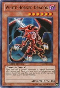 White-Horned Dragon #GLD4-EN014