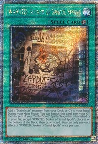 WANTED: Seeker of Sinful Spoils (Quarter Century Secret Rare) #AGOV-EN054