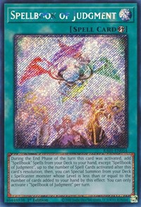 Spellbook of Judgment (Platinum Secret Rare) #RA01-EN054