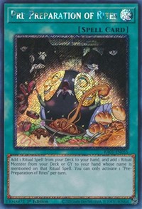 Pre-Preparation of Rites (Platinum Secret Rare) #RA01-EN055
