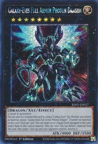 Galaxy-Eyes Full Armor Photon Dragon (Platinum Secret Rare) #RA01-EN037