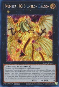 Number 100: Numeron Dragon (Platinum Secret Rare) #RA01-EN039