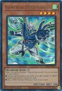 Elemental HERO Stratos (Alternate Art) #BLC1-EN022