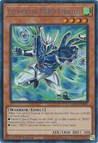 Elemental HERO Stratos (Alternate Art) (Silver) #BLC1-EN022