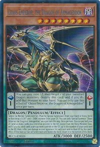 Chaos Emperor, the Dragon of Armageddon (Silver) #BLC1-EN026