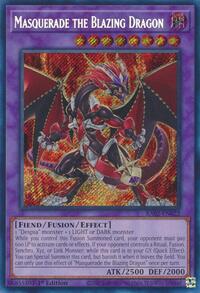 Masquerade the Blazing Dragon (Secret Rare) #RA02-EN022