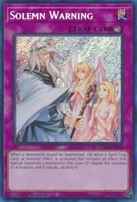 Solemn Warning (Secret Rare) #RA02-EN078