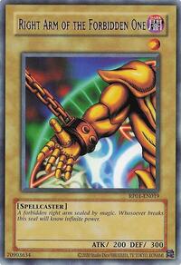 Right Arm of the Forbidden One #RP01-EN019