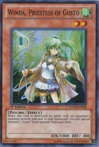 Winda, Priestess of Gusto #HA05-EN040