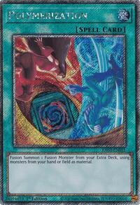 Polymerization (B) (HERO Art) (Platinum Secret Rare) #RA03-EN051