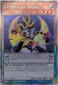 Lunalight Tiger (Platinum Secret Rare) #RA04-EN020