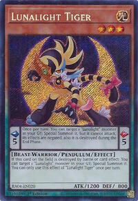 Lunalight Tiger (Secret Rare) #RA04-EN020