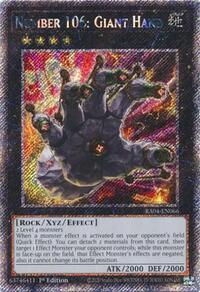 Number 106: Giant Hand (Platinum Secret Rare) #RA04-EN066