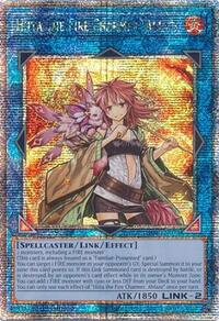 Hiita the Fire Charmer, Ablaze (Quarter Century Secret Rare) #RA04-EN074