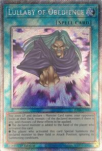 Lullaby of Obedience (Platinum Secret Rare) #RA04-EN085