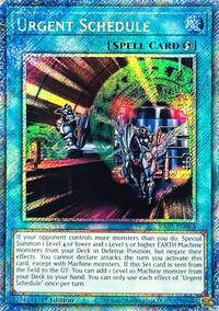 Urgent Schedule (Platinum Secret Rare) #RA05-EN064