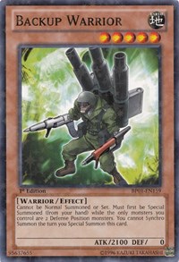 Backup Warrior (Starfoil) #BP01-EN159
