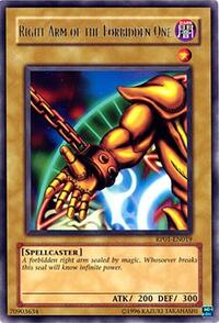 Right Arm of the Forbidden One #RP01-EN019